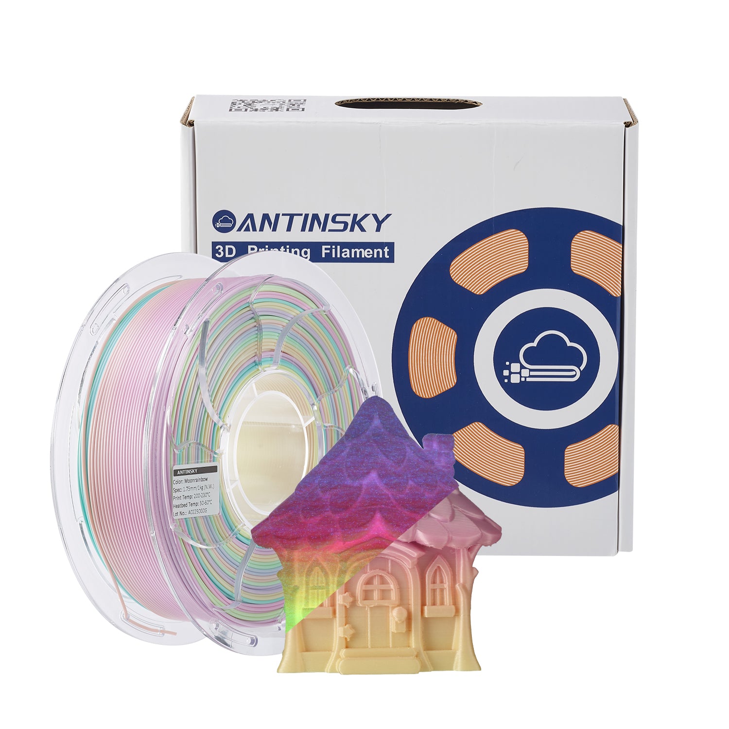 ANTINSKY PLA Silk Luminous 3D Filament 1.75mm Glow in The Dark 1kg Spool (2.2lbs), Dimensional Accuracy +/- 0.02 mm, Brilliant, Long-Lasting Glow, Fit Most 3D Printers