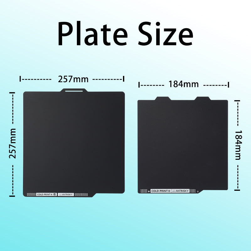 Antinsky Bambu Lab Cold PEI Sheet Double Sided 257.5 x 257.5mm(10.14 * 10.14inch) Flexible Magnetic Steel Sheet Easy to Remove Mold PEI Build Plate for Bambu Lab X1/X1C/P1P/A1 3D Printers