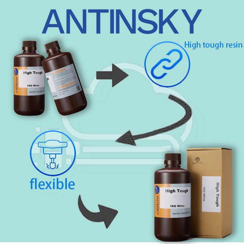 Antinsky Flexible resin for DLP LCD resin 3d printer 405nm 1kg TPU like  silicon 70A-80A soft transparent resin