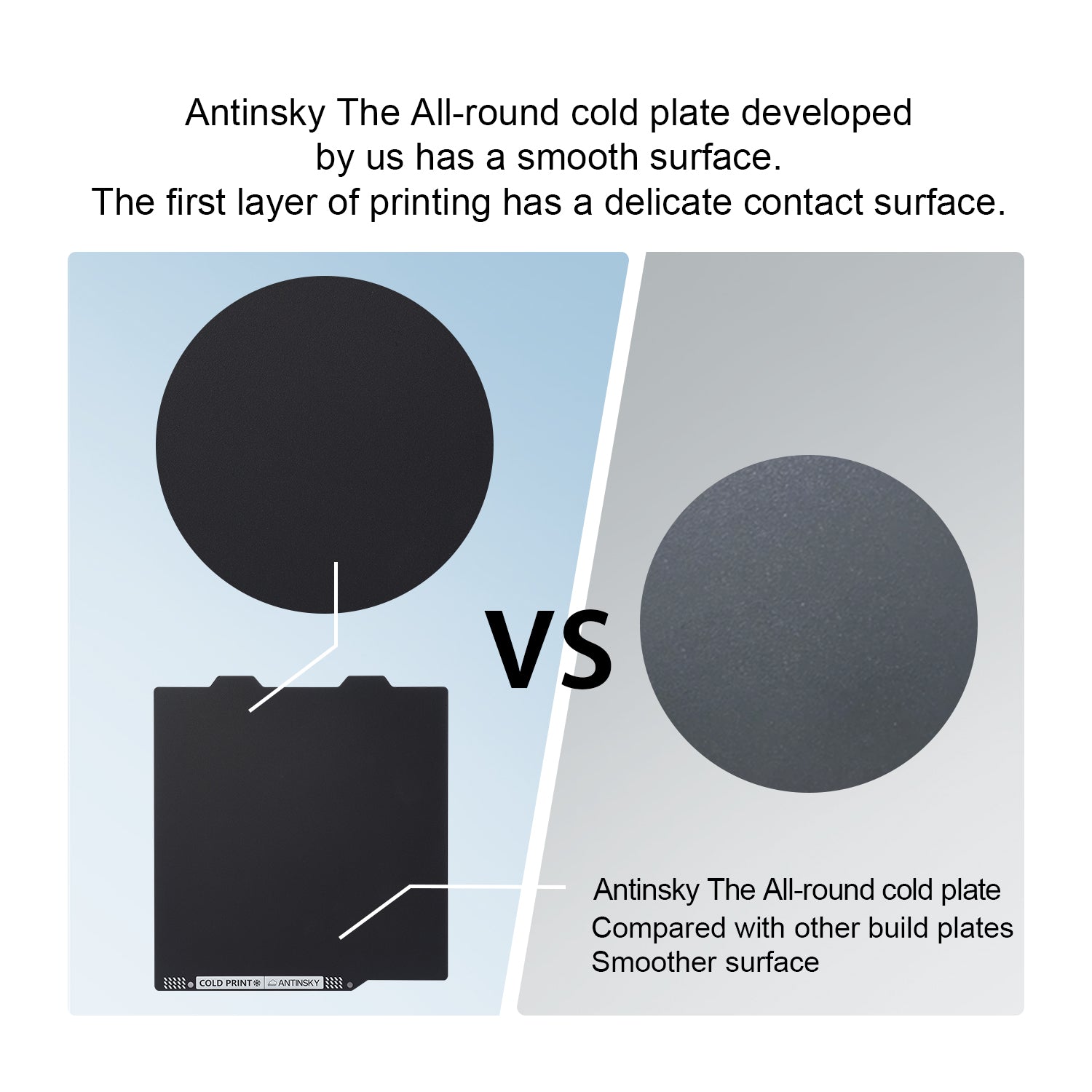 Antinsky Bambu Lab Cold PEI Sheet Double Sided 257.5 x 257.5mm(10.14 * 10.14inch) Flexible Magnetic Steel Sheet Easy to Remove Mold PEI Build Plate for Bambu Lab X1/X1C/P1P/A1 3D Printers