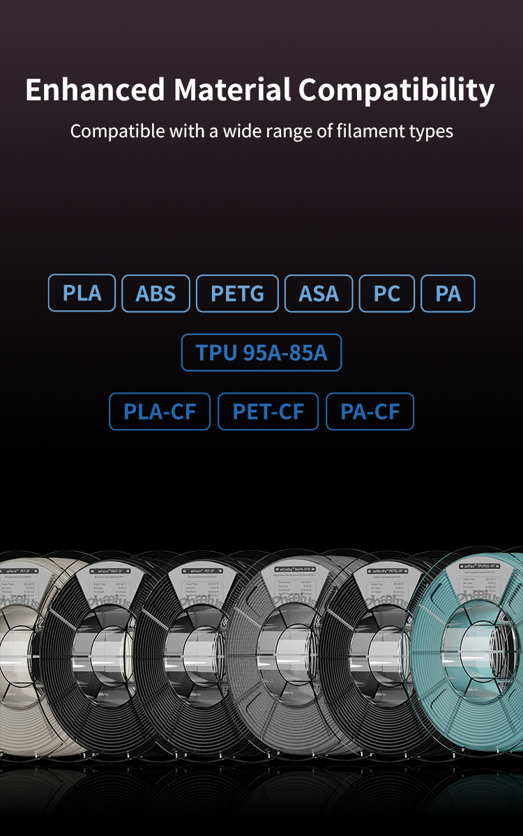Creality x Phaetus DXC Extruder Helical Gears Dual-drive System Open Cooling for Creality K1 SE/K1C/K1/K1 Max Smart Filament Break Detection Plug and Play 3D Printer Extruder Head Accessories