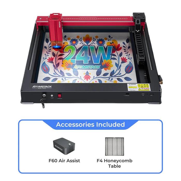 AtomStack A24 Pro Optical Power 24W Laser Engraver Unibody Frame No Assembly Required - Antinsky3d