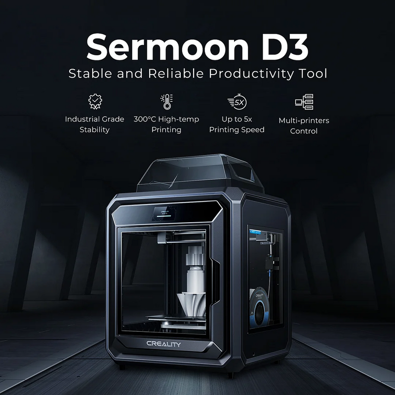 Creality Wholesale Sermoon D3 Large Print Size 300*250*300mm High Temp Fast Speed Industrial Core-xy 3D Printer