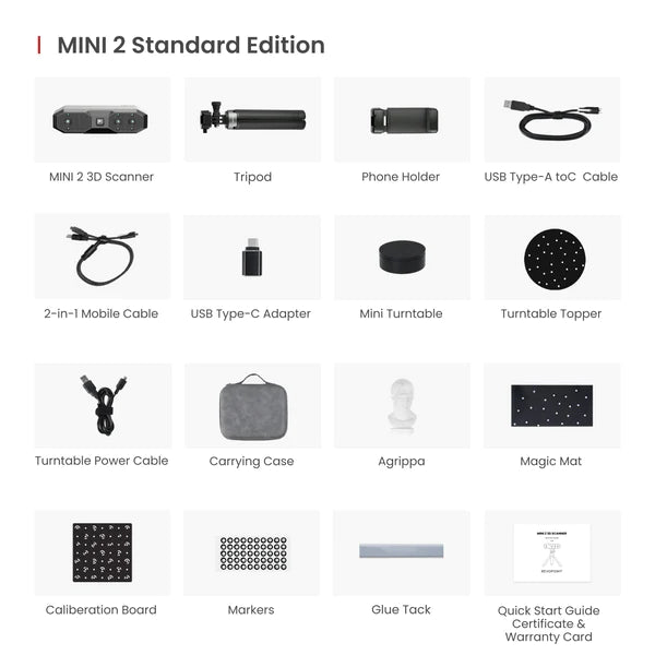 Revopoint MINI 2 3D Scanner: Blue Light丨Precision 0.02mm