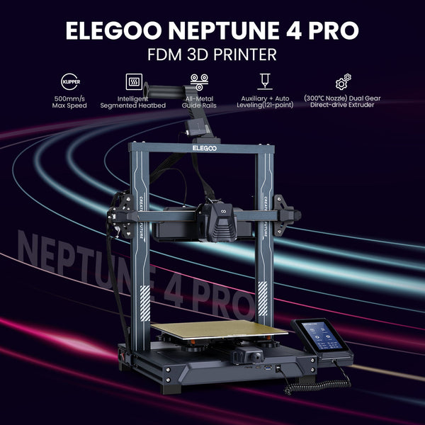 ELEGOO Neptune 4 and Rapid PLA Plus Filament Black&White