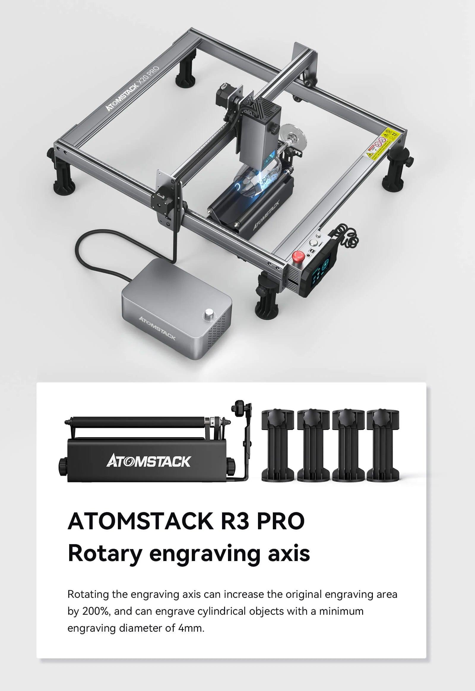 Atomstack X20 Pro 130W Quad-Laser Engraving And Cutting Machine Built-In Air Assist System - Antinsky3d