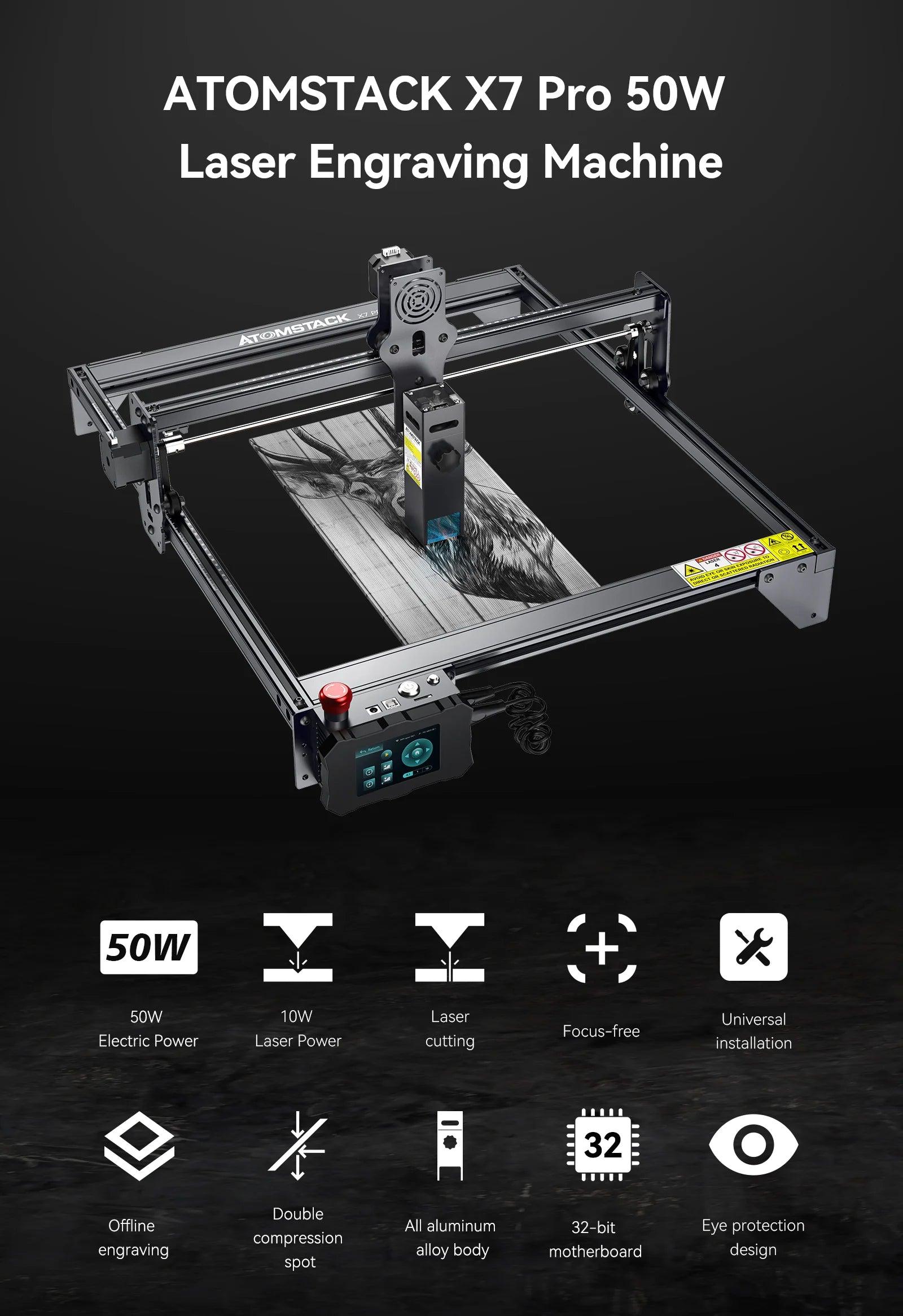 Atomstack X7 Pro 50W Flagship Dual-Laser Cutter & Engraving Machine - Antinsky3d