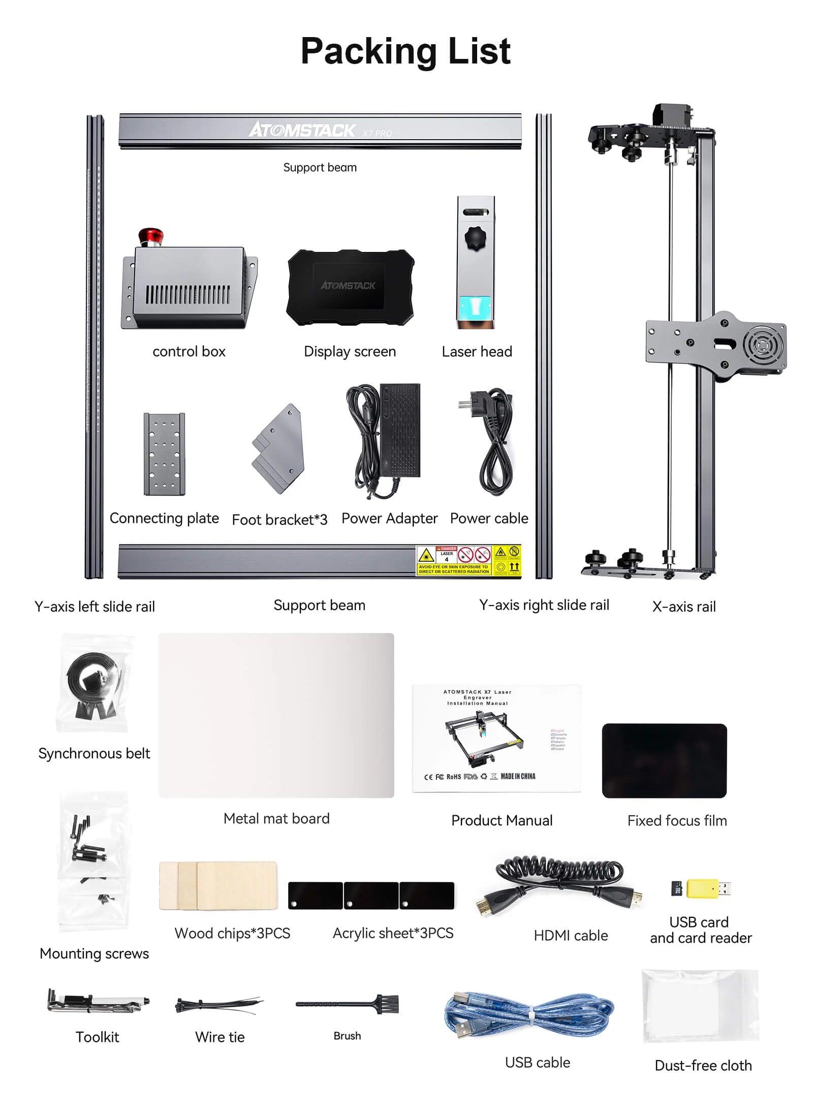 Atomstack X7 Pro 50W Flagship Dual-Laser Cutter & Engraving Machine - Antinsky3d