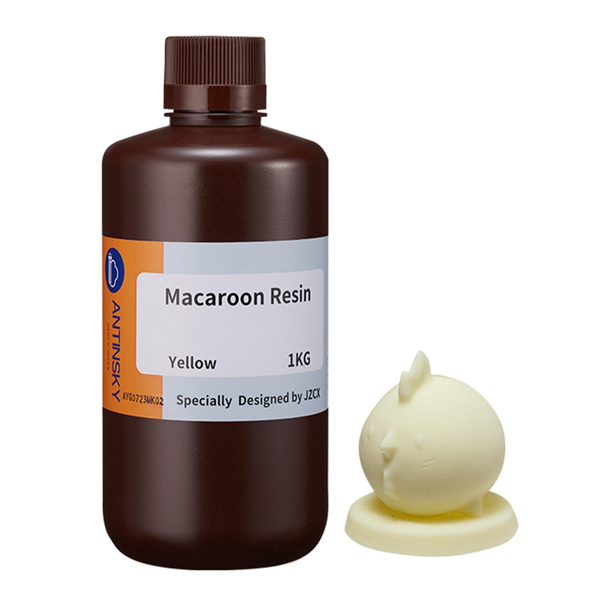 Antinsky Macaroon Resin for UV Curing 405nm Photopolymer LCD DLP 3D Printing Resin High Precision Low Shrinkage Excellent Fluidity Fast Print Low Odor High Hardness 1KG