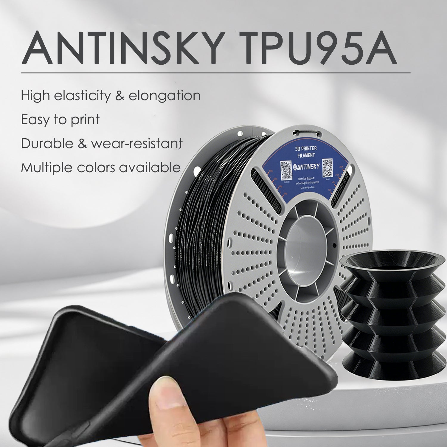 ANTINSKY TPU 95A 3D Filament 1KG