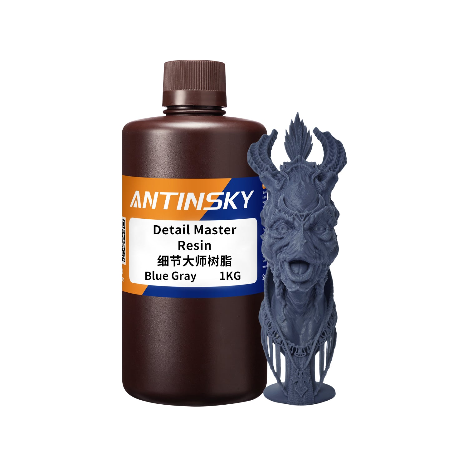Antinsky Detail Master Resin for UV-Curing 405nm 3D Printer Resin for LCD DLP Standard Photopolymer High Precision Low Shrinkage High Speed Curing High Elongation 1KG