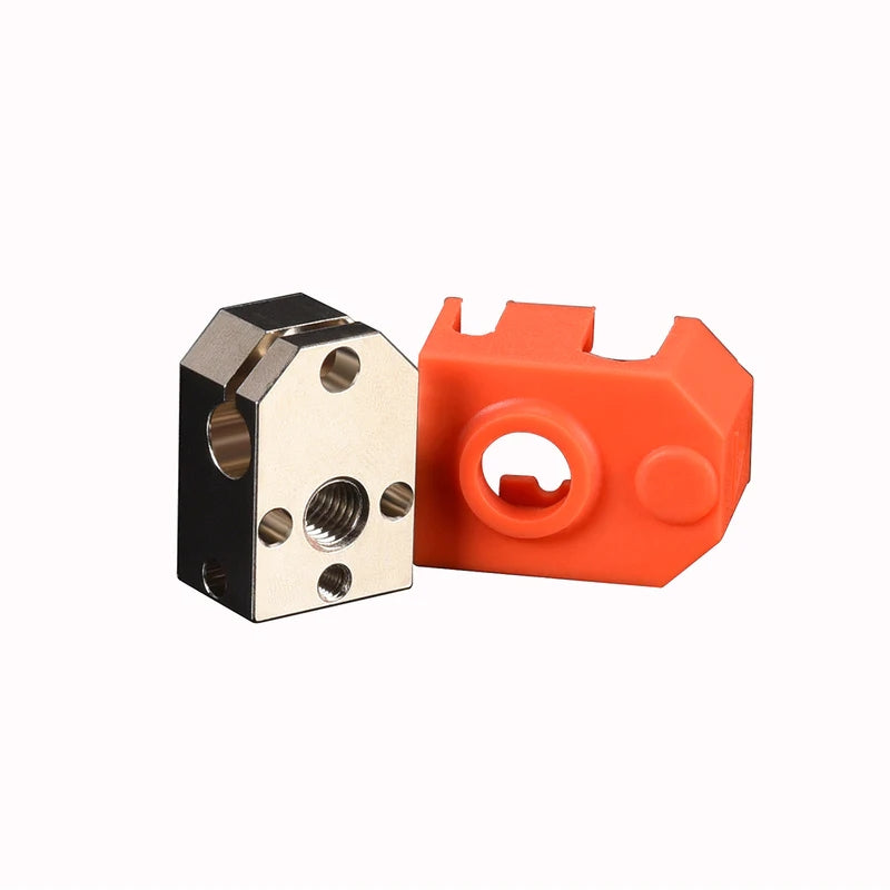 BIQU Phaetus Plated Copper Dragon Heater Block With Silicone Sock 3d Printer Part For For Dragon Hotend J-Head Extruder 3D Printer Parts PT100