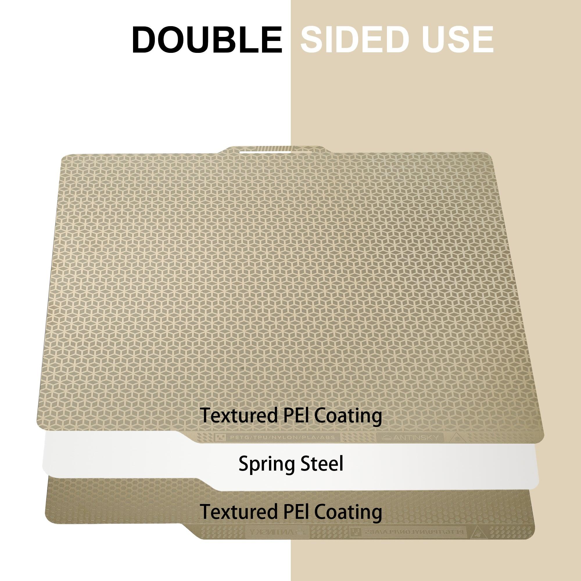 Antinsky Bambu Lab PEI Sheet Double Sided 184 x 184mm Flexible Magnetic Steel Sheet Easy to Remove Mold PEI Build Plate for Bambu Lab A1 Mini 3D Printers