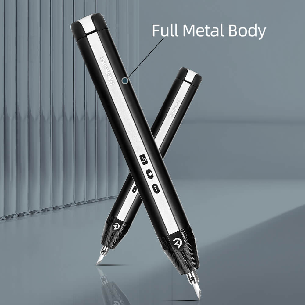 [Free shipping] Hanboost C1 30W Ultrasonic Cutter Knife 40kHz Wireless Handheld Tool for 3D Print Deburring DIY Cutting with Replaceable Blade Tool for PLA/Resin/ABS with Replaceable Blades & LED Light