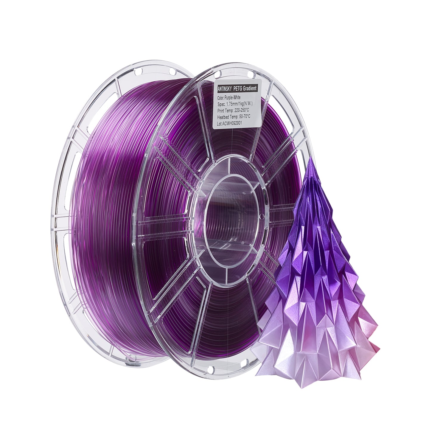 ANTINSKY PETG Rainbow 3D Filament 1KG