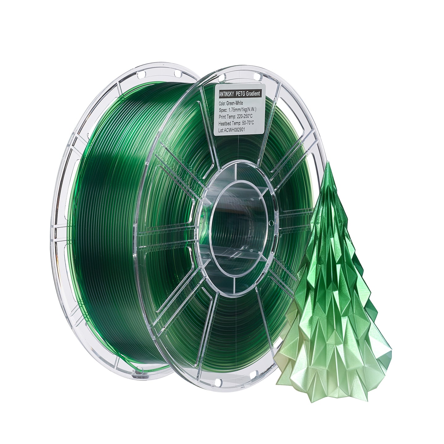 ANTINSKY PETG Rainbow 3D Filament 1KG