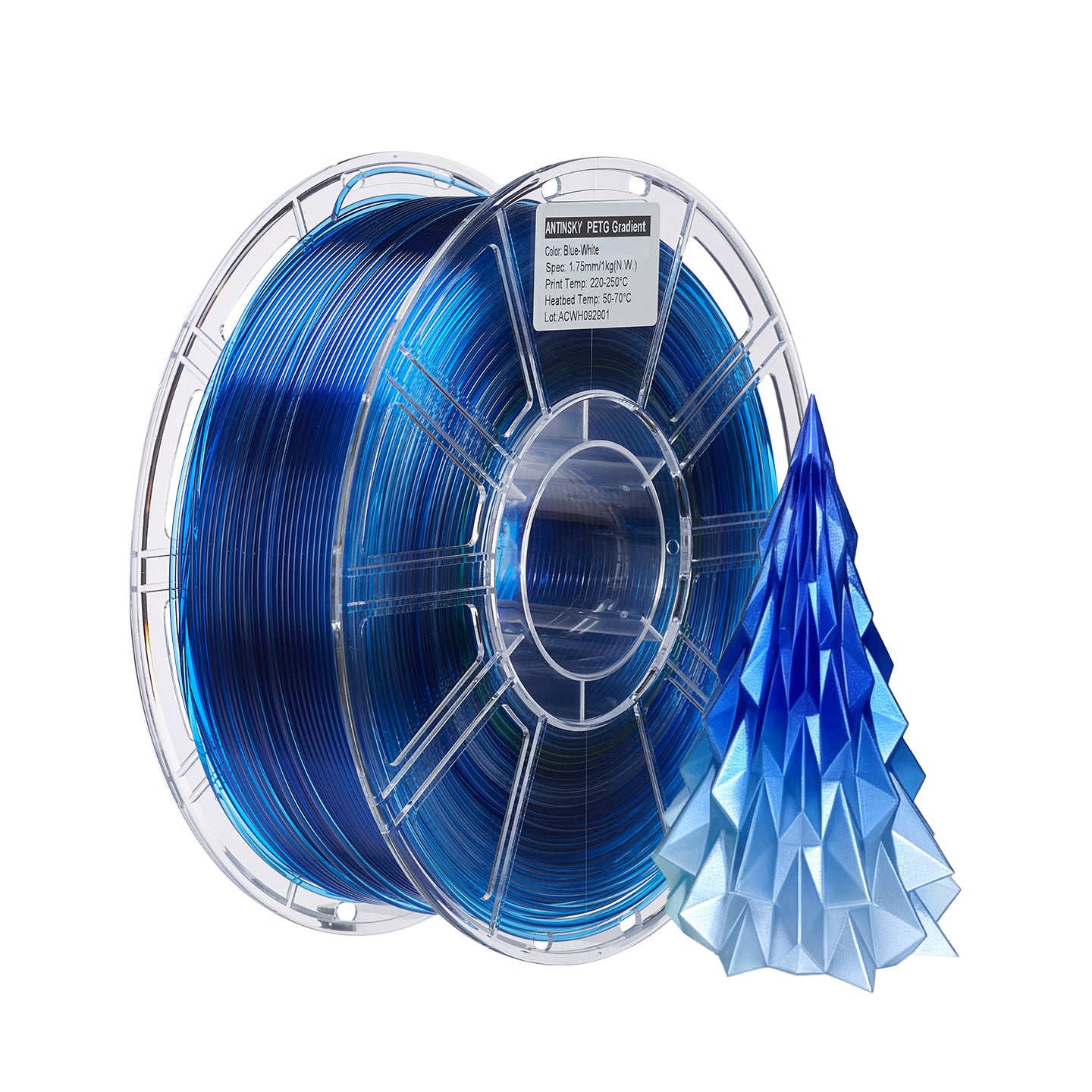 ANTINSKY PETG Rainbow 3D Filament 1KG