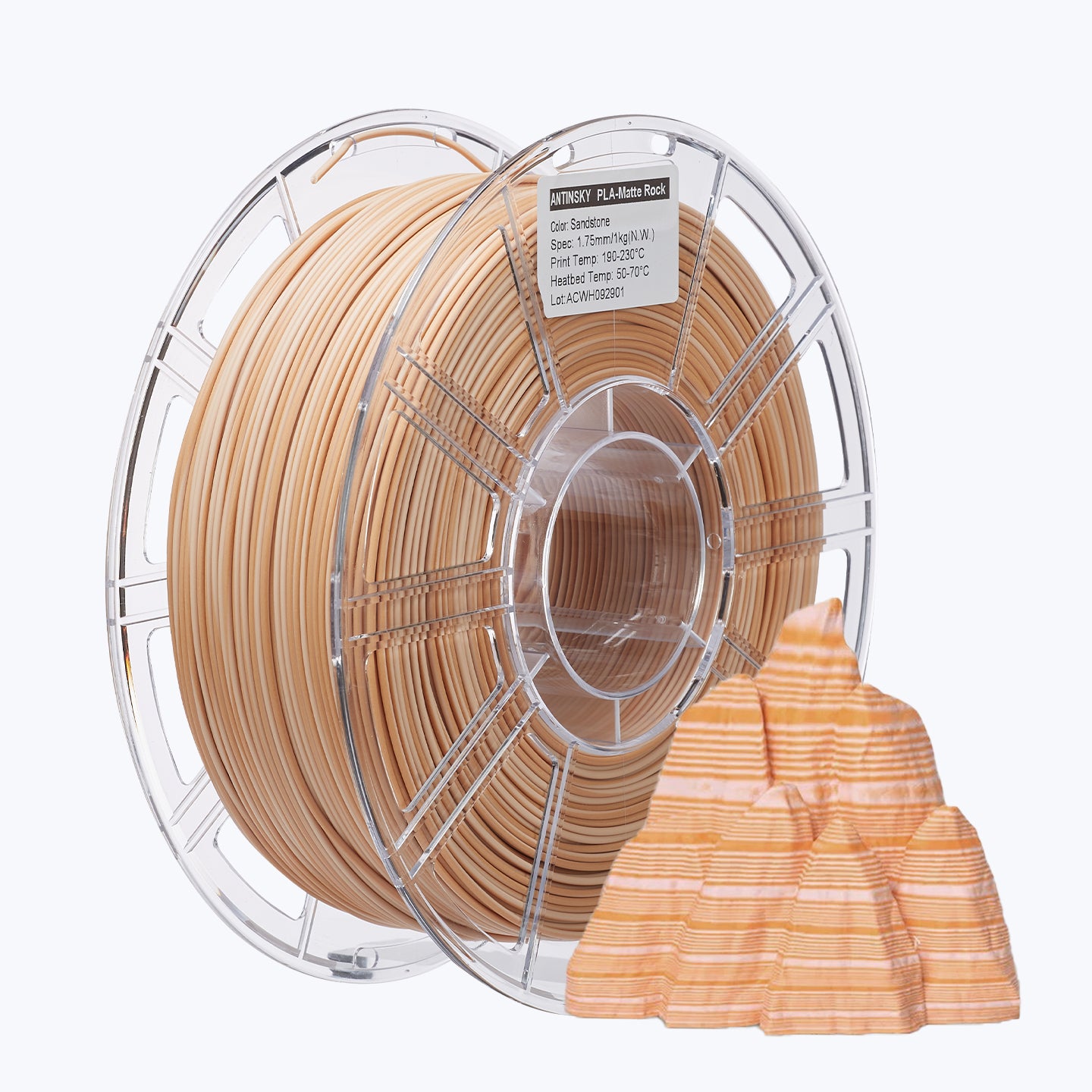 ANTINSKY PLA Rock 3D Filament 1KG