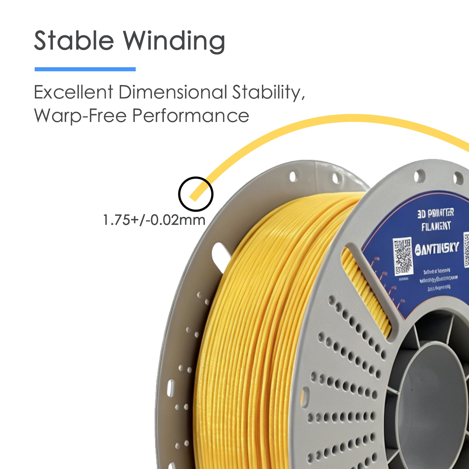 ANTINSKY PLA SILK 3D Filament 1KG