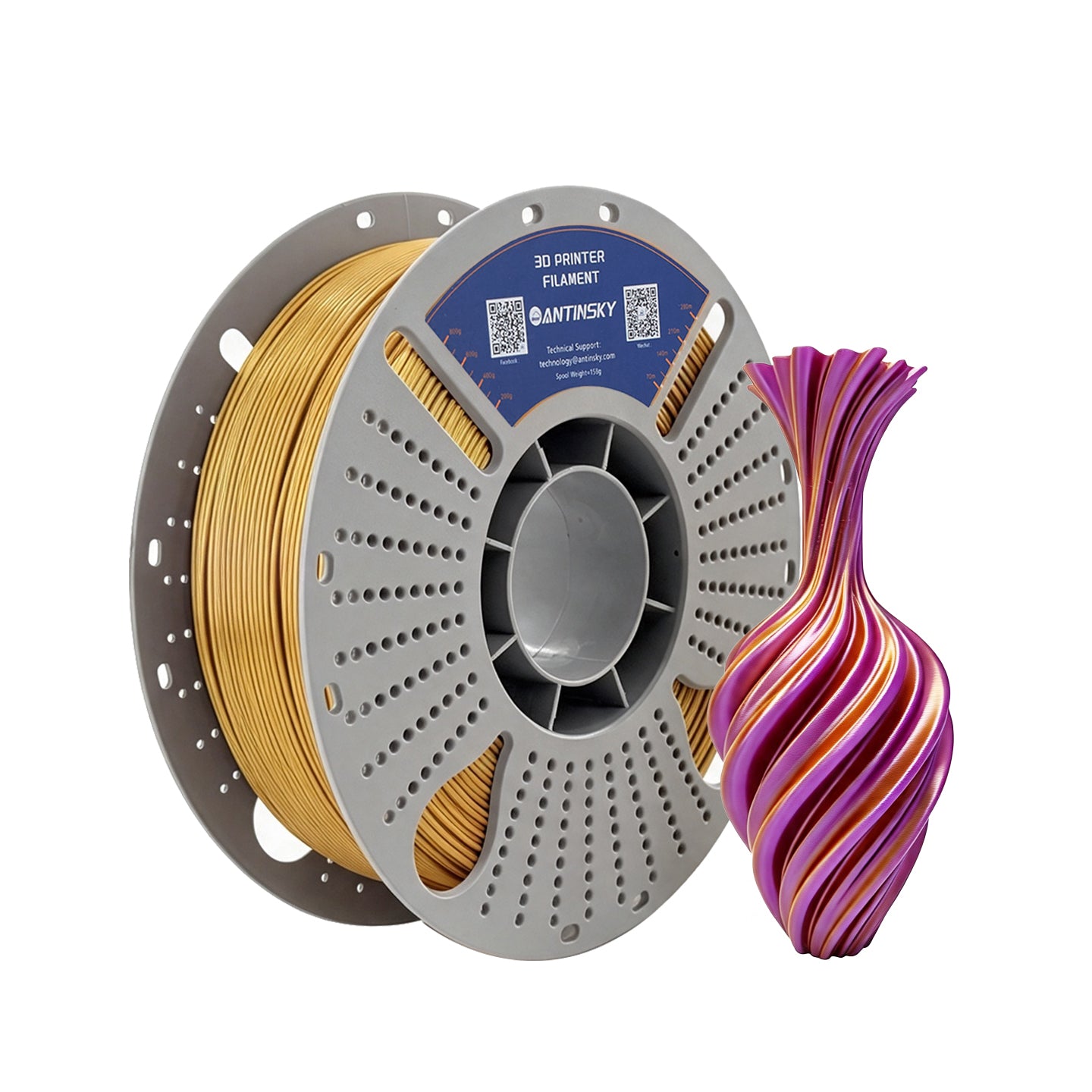 ANTINSKY PLA SILK Dual 3D Filament 1KG