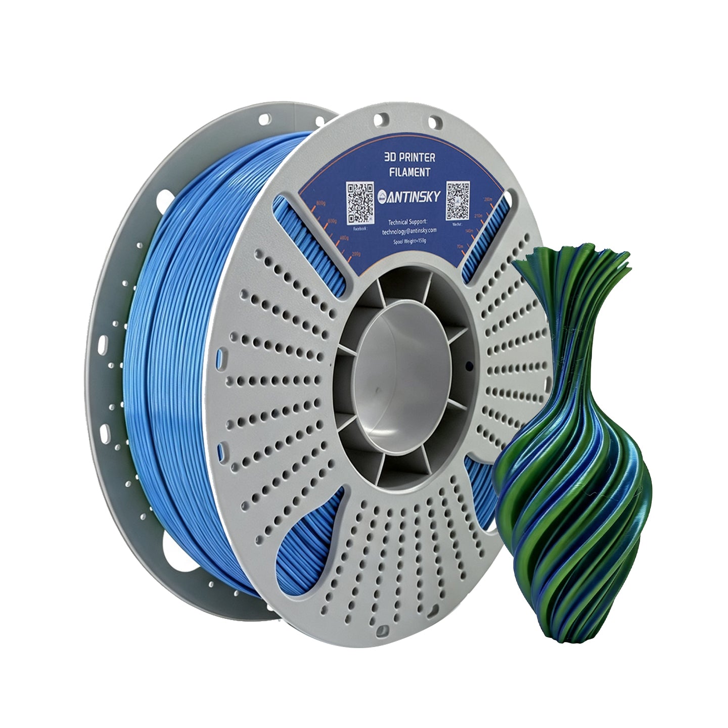 ANTINSKY PLA SILK Dual 3D Filament 1KG