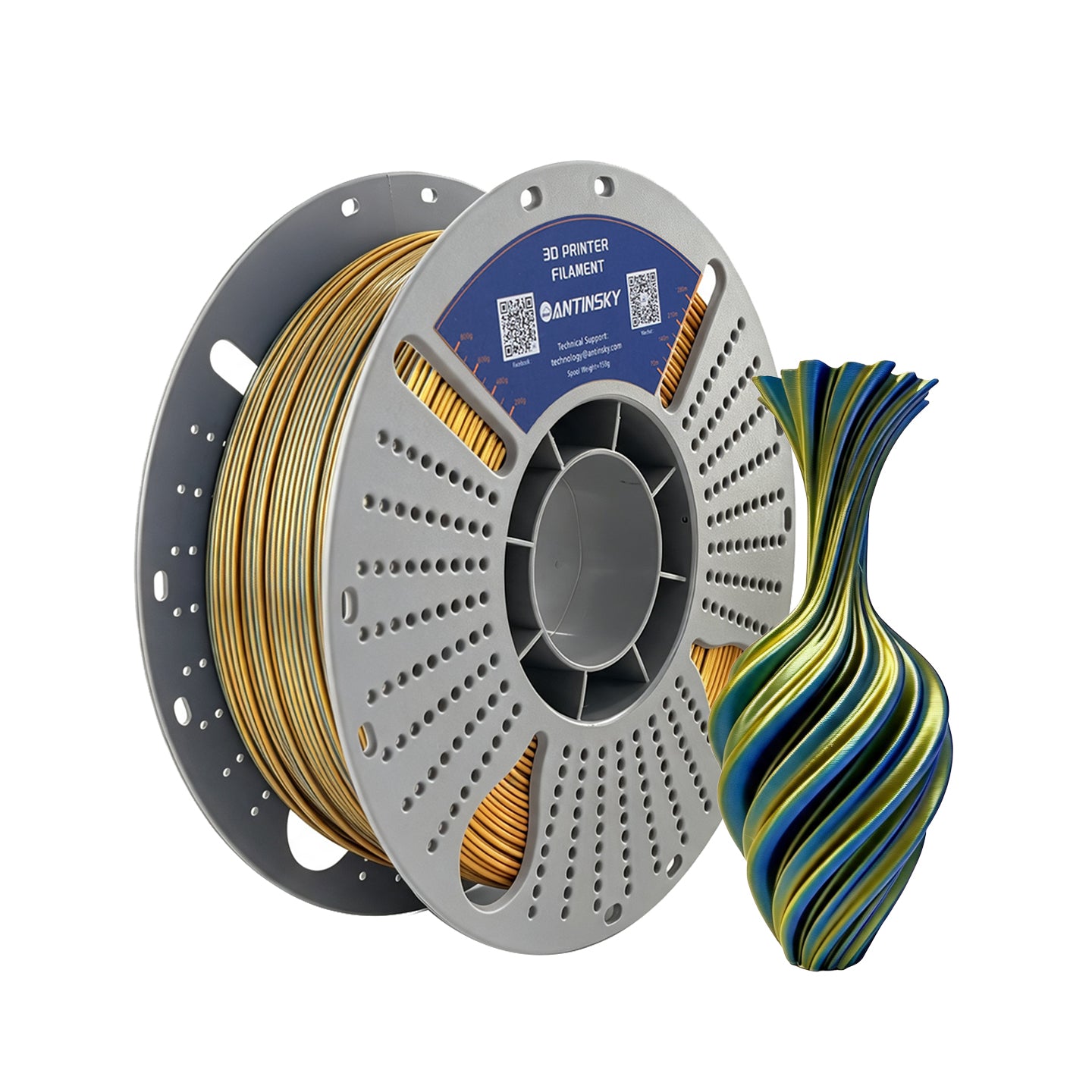 ANTINSKY PLA SILK Dual 3D Filament 1KG