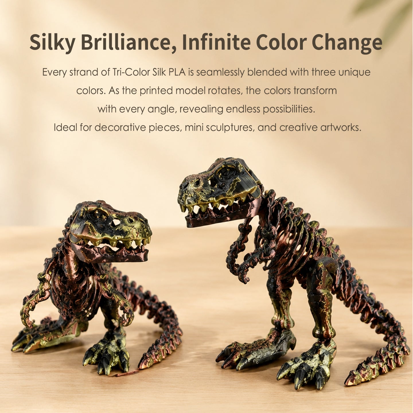 ANTINSKY PLA SILK Tri-Color 3D Filament 1KG
