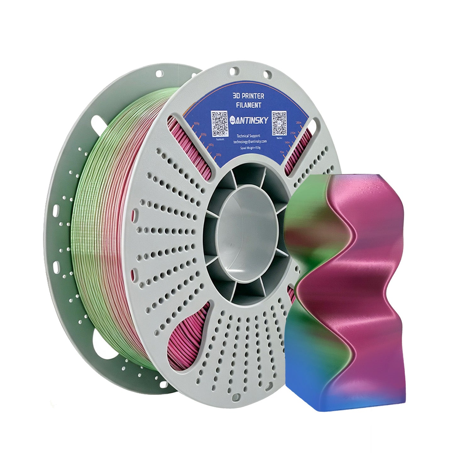 ANTINSKY PLA SILK Tri-Color 3D Filament 1KG