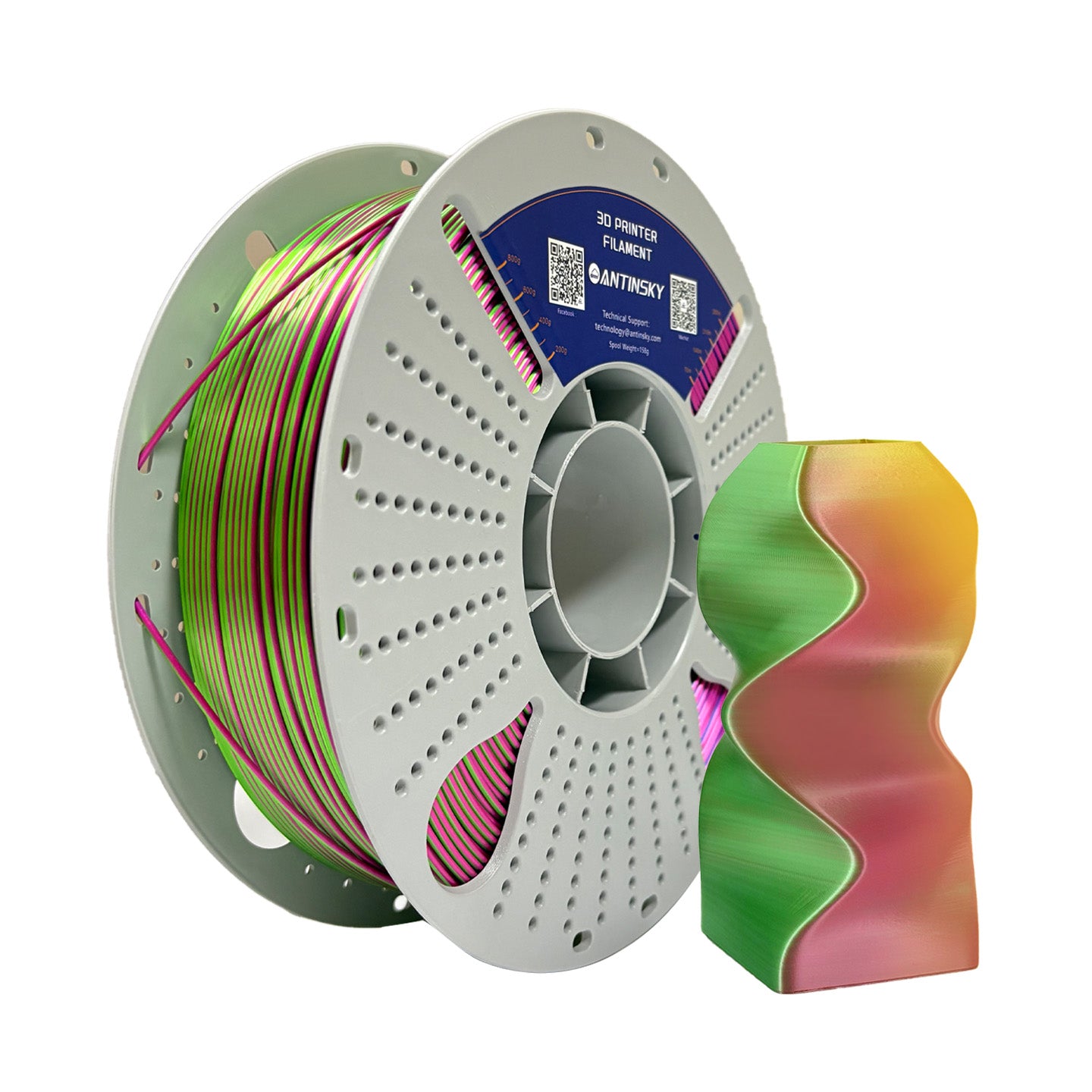 ANTINSKY PLA SILK Tri-Color 3D Filament 1KG