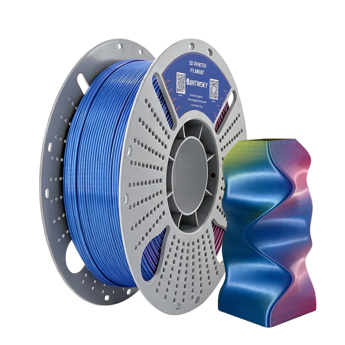ANTINSKY PLA SILK Tri-Color 3D Filament 1KG
