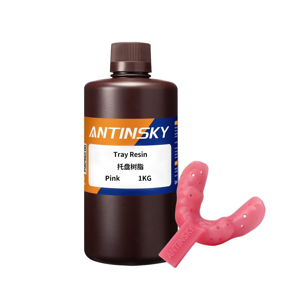 ANTINSKY Tray Resin 1KG Pink bottle - front view