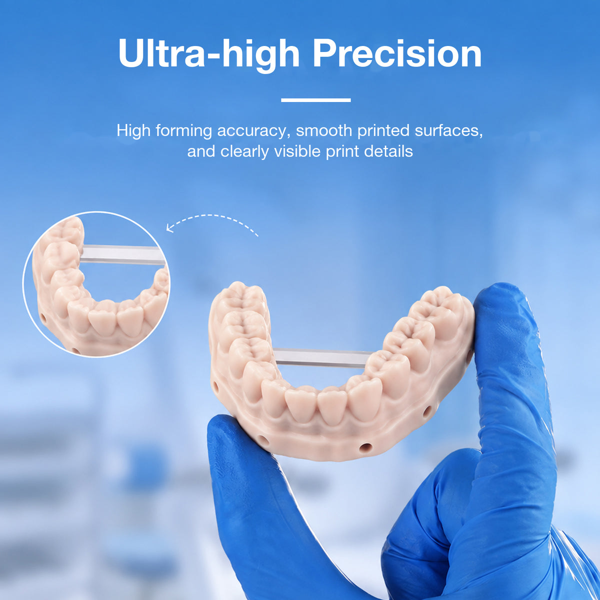 Ultra-high precision dental model resin - smooth surface and clear details