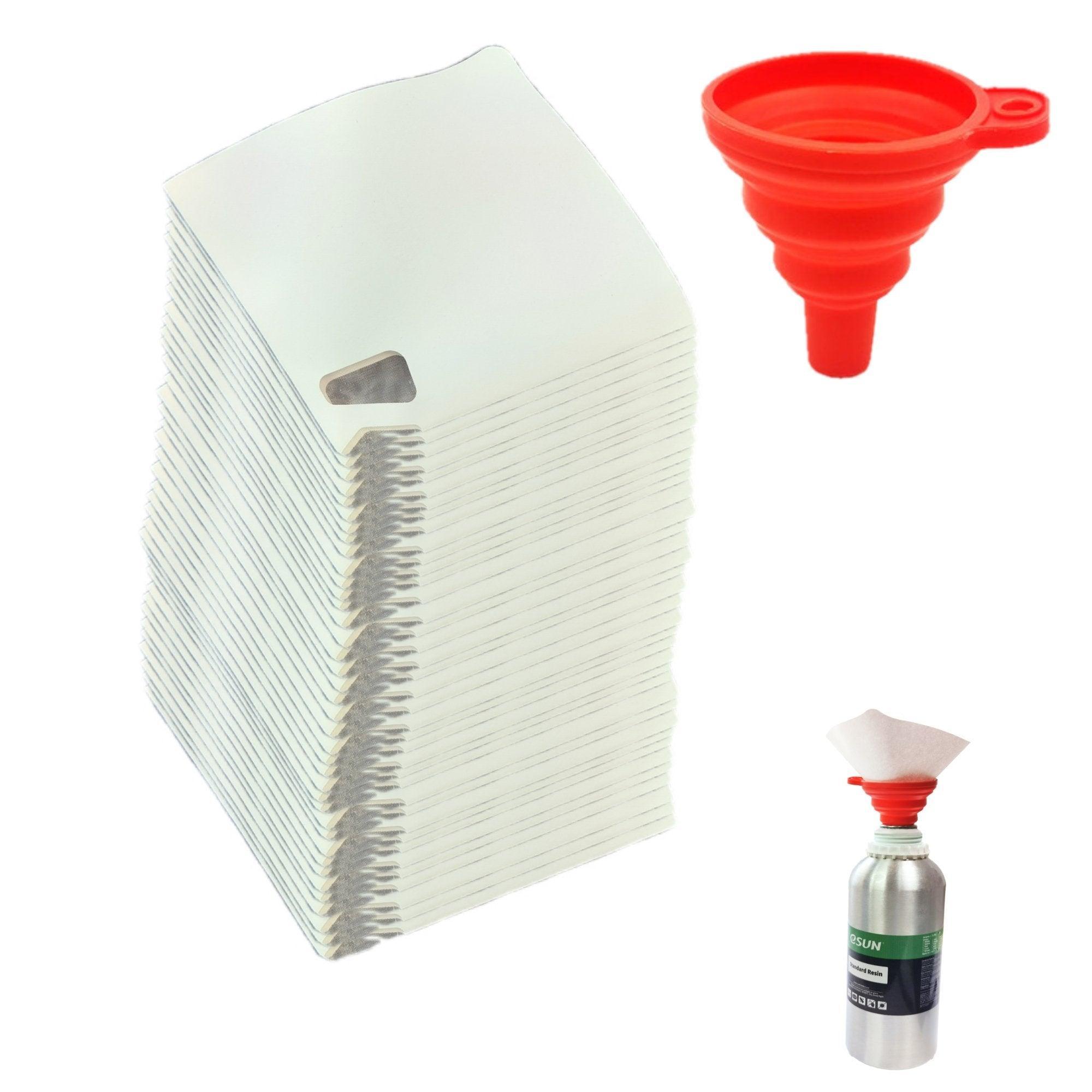 3D Printer Resin Filter * 200 Disposable with Cone Silicone Resin Funnel(Large) Resin Strainer kit for uncured Resin Recycling Antinsky 3d AU stock free shipping - Antinsky3d