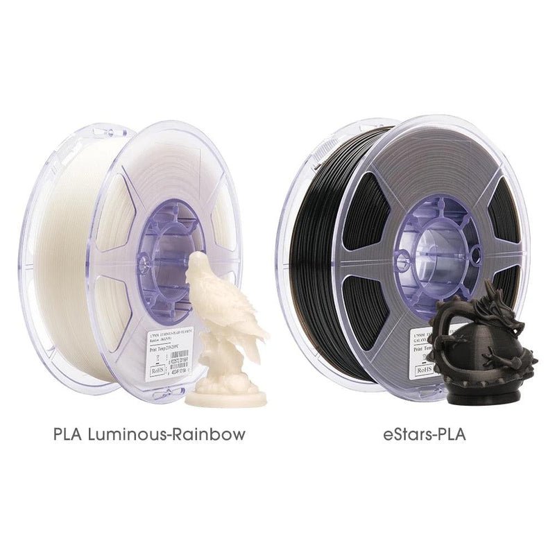 ESUN Luminous PLA Rainbow 1.75mm1kg gorgeous luminous rainbow PLA 3d filament for FDM printer
