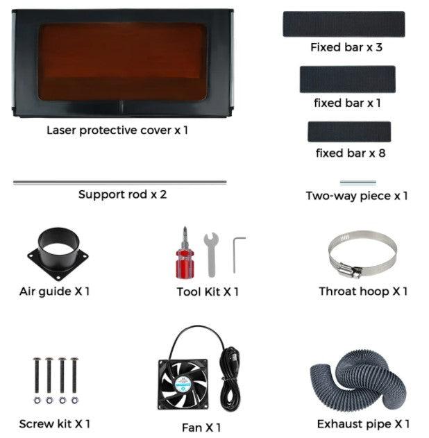 Twotrees foldable Laser Engrave extra layer of safety Protective Cover for CNC Engraving Machine Laser Cutting Enclosure - Antinsky3d