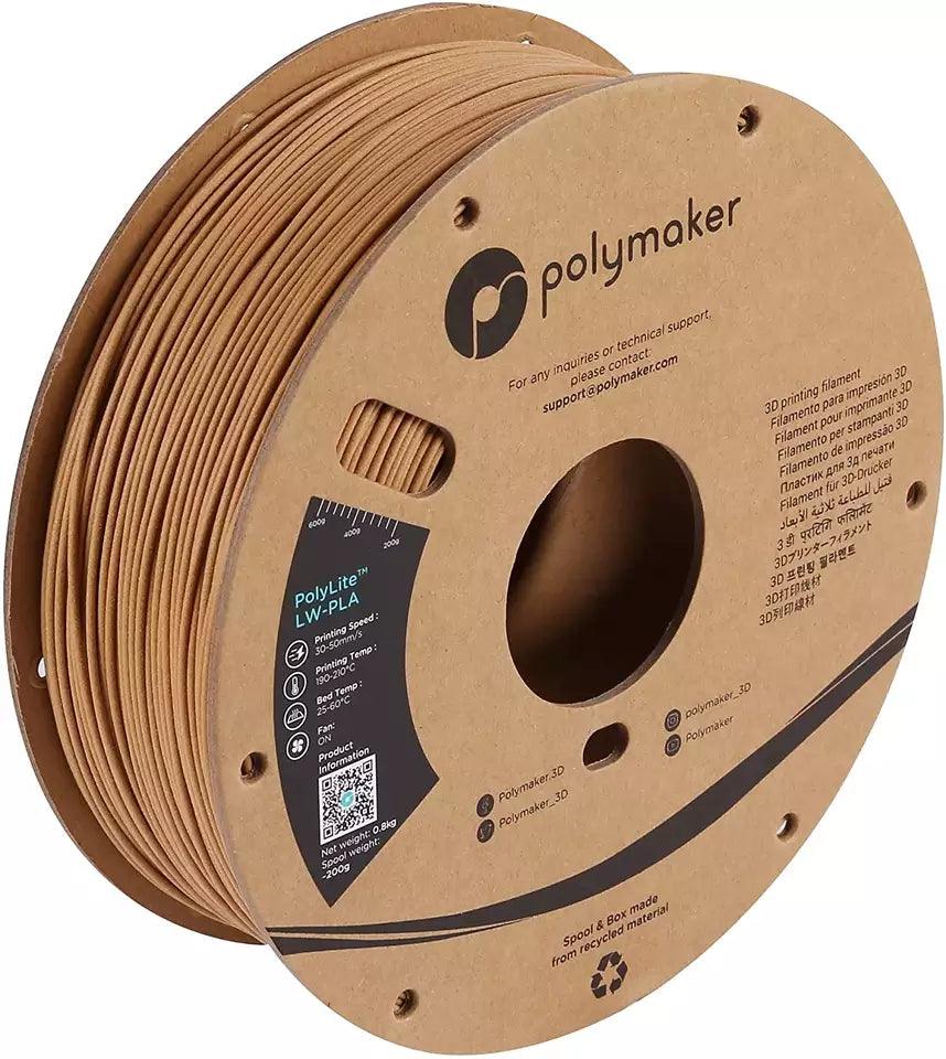 Polymaker PLA PolyLite LW-PLA 3D Filament Cardboard Spool Low Density PLA Filament 1.75mm Light weight 3D filament - Antinsky3d