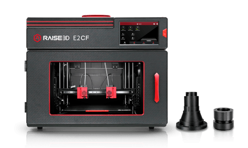 Raise3d 3d E2CF fdm 3D printer working in FFF technology with a working area of 330 x 240 x 240 mm / 295 x 240 x 240 mm 3D printer