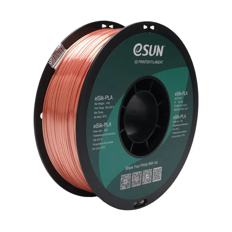 ESUN eSilk-PLA Metal Filament with virgin materials NO harm and environment for 3D indoor printing