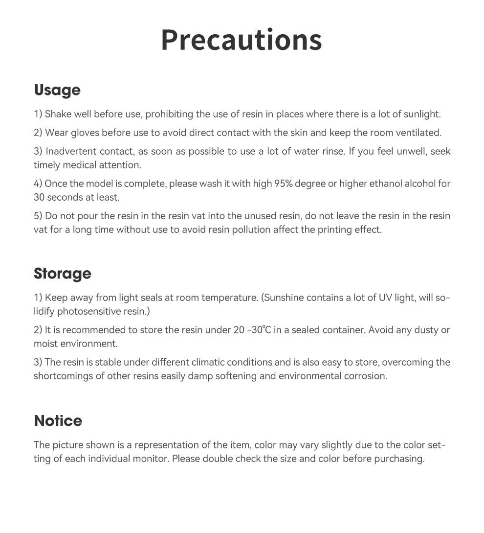 ESUN S200 Standard Resin UV 405nm LCD Photopolymer Resin 1KG For 3D Printer Standard Resin - Antinsky3d