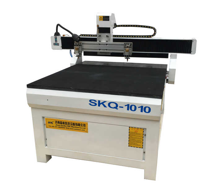 Senke SKQ1010 CNC glass cutting machine with two heads working for glass and mirror cutting