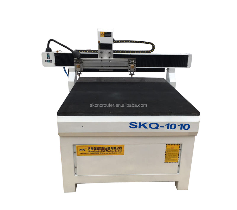 Senke SKQ1010 CNC glass cutting machine with two heads working for glass and mirror cutting