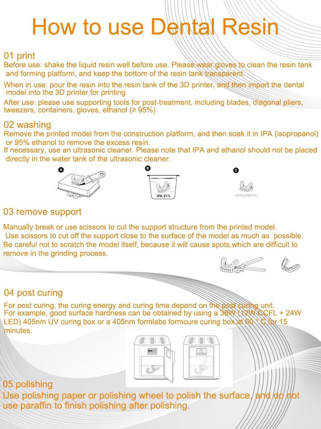 Antinsky Castable Dental resin for DLP LCD resin 3d printer 405nm 0.5kg - Antinsky3d