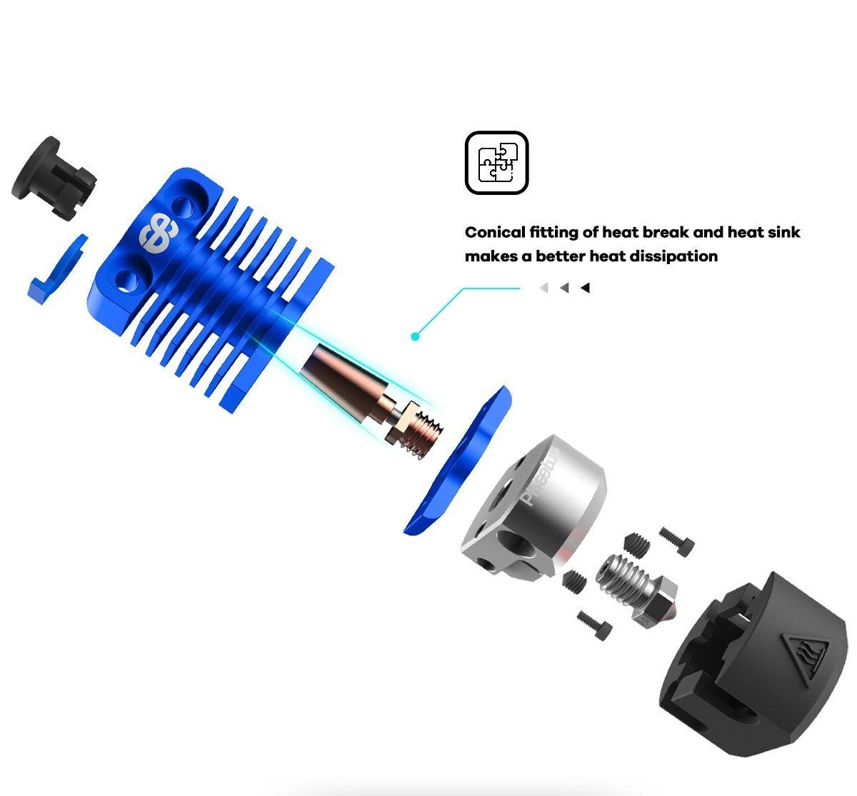 ANTINSKY- PHAETUS Dragonfly BMS All-Metal Hotend_Cost-effective 3d printing head 500C - Antinsky3d