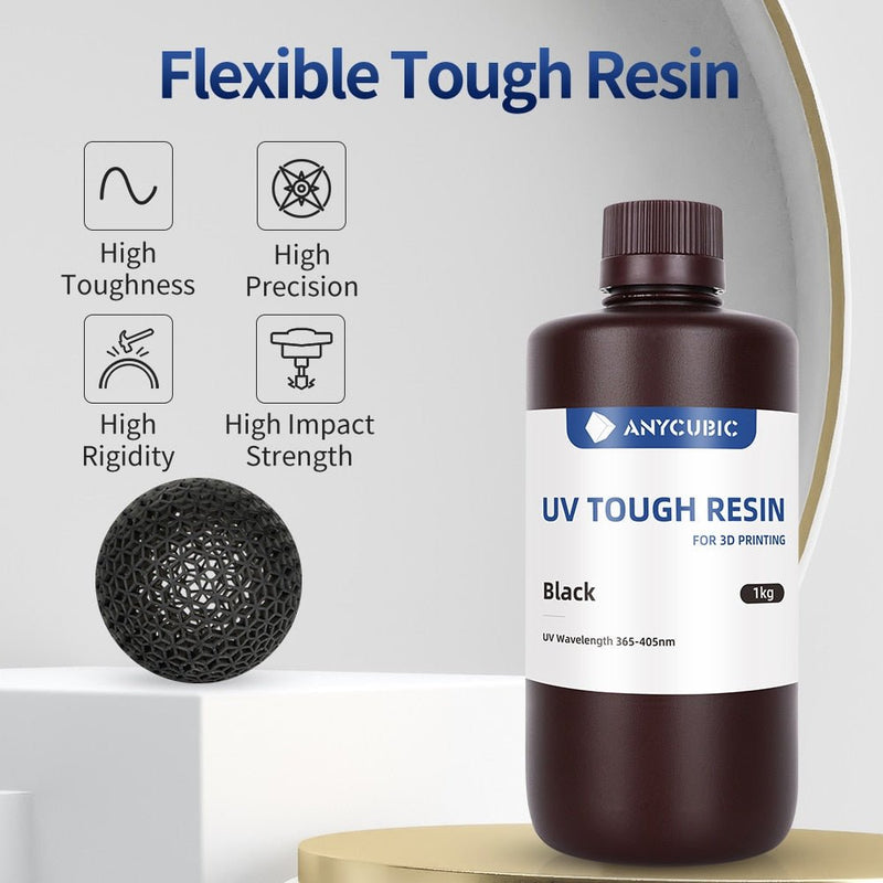 ANYCUBIC Flexible Tough Resin 365-405nm Resin-Flex Compatible LCD 3D printer High Toughness Precision Rigidity Impact Strength - Antinsky3d