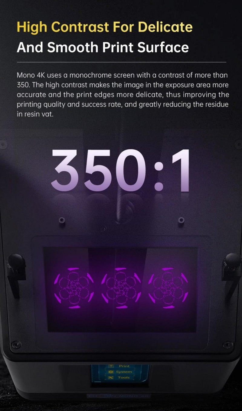 ANYCUBIC photon Mono 4K resin printer 132*80*165 3d printing machine impresora 3d with LCD 3d printer - Antinsky3d