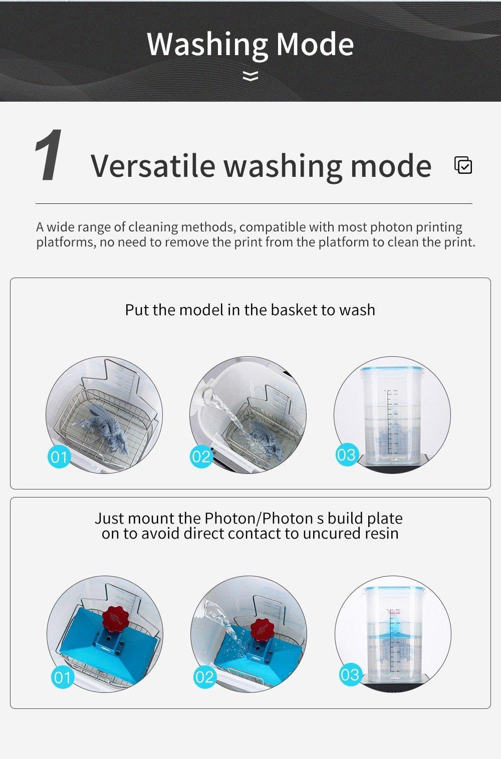 ANYCUBIC Wash & Cure Machine 3.0 For Photon Mono X LCD resin 3D Printer Models UV Resin Model Washing and Curing 2-in-1 - Antinsky3d