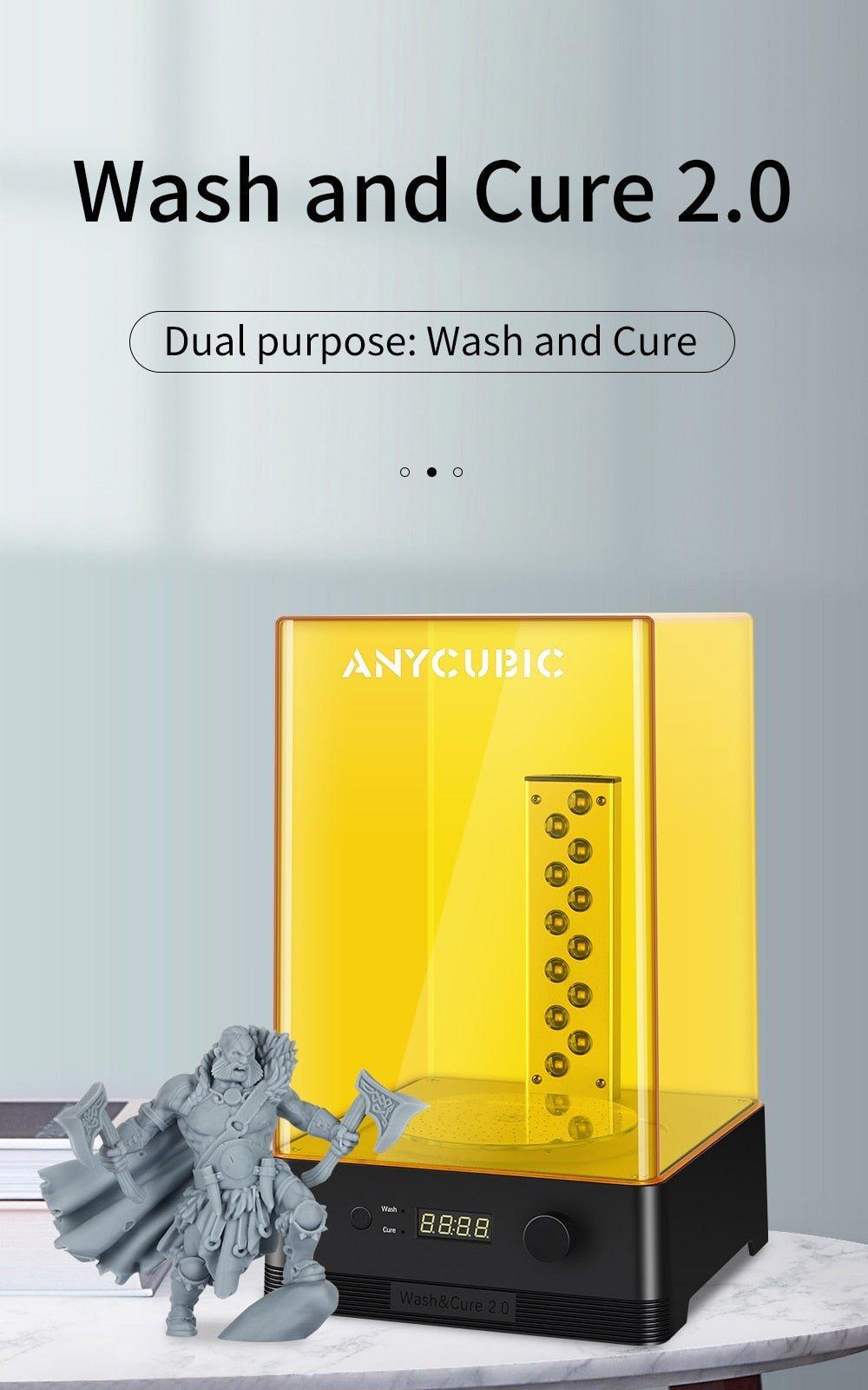 ANYCUBIC Wash & Cure Machine 3.0 For Photon Mono X LCD resin 3D Printer Models UV Resin Model Washing and Curing 2-in-1 - Antinsky3d