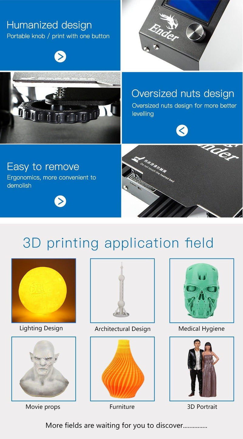 Creality Ender 3 DIY 3D Printer 220*220*250mm Impresora 3D - Antinsky3d