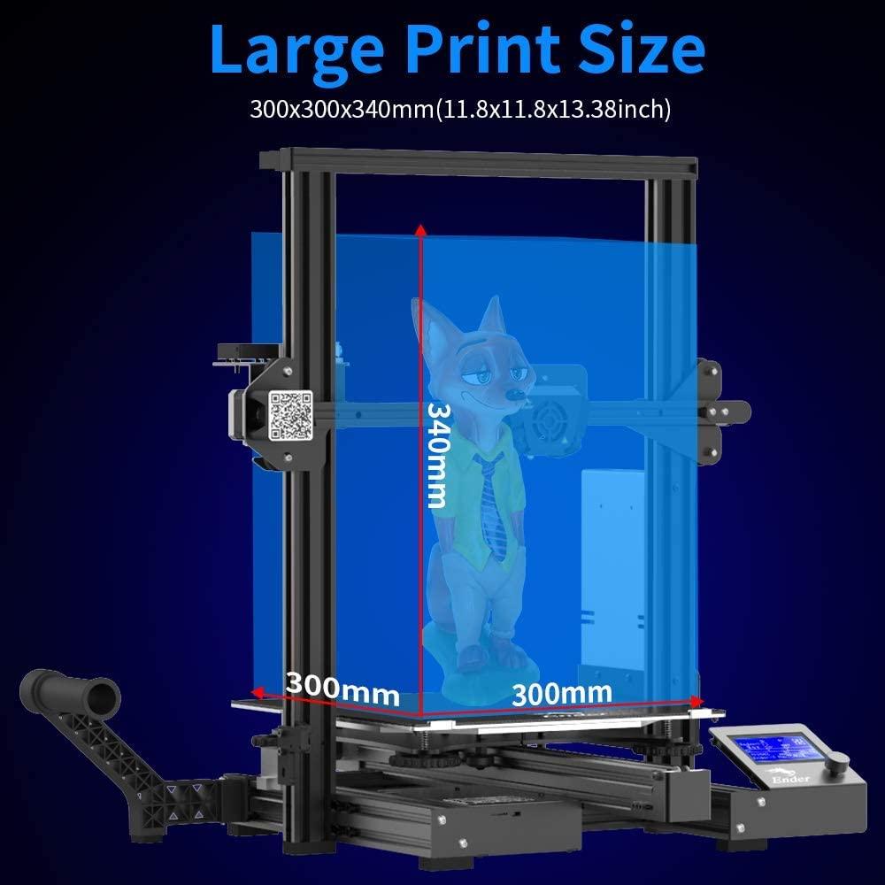 Creality Ender 3 Max 3D Printer 300 x300 x340mm, Metal FDM 3D Printer with Larger Glass Bed for Hobbyists Homeuser - Antinsky3d