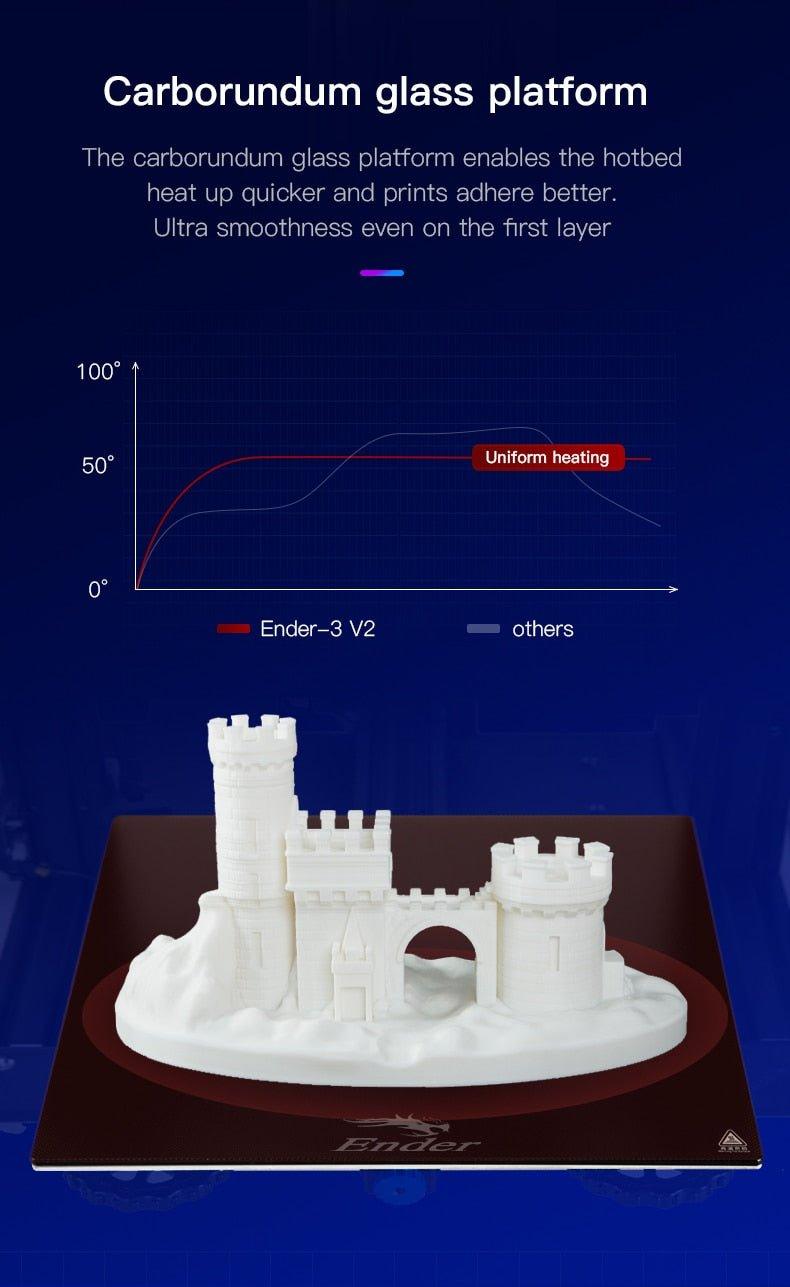 Creality Ender 3 V2 3d printer 220*220*250mm with glassbed, silent printing , color screen belt tensioner - Antinsky3d